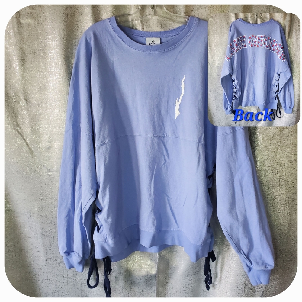 Blue medium long sleeves Lake George spirit jersey top